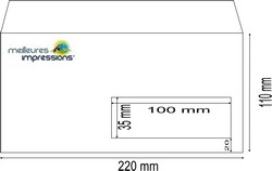 Enveloppes pour documents 10 x 21 cm